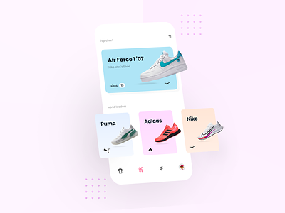 Trending Product App adidas amazon app apple card color ecommerce facebook hot mobile morshad96 nike puma shoe shoes app simple white