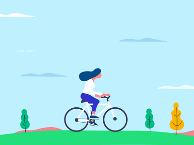 Cycle Illustration animation app branding color design flat illustration inspiration ui ux vector web website