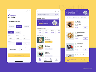 Food delivery app for diet eaters app delivery delivery app design food food delivery food delivery app inspiration ui uidesign uidesignchallenge uidesigner ux uxdesign uxdesigner