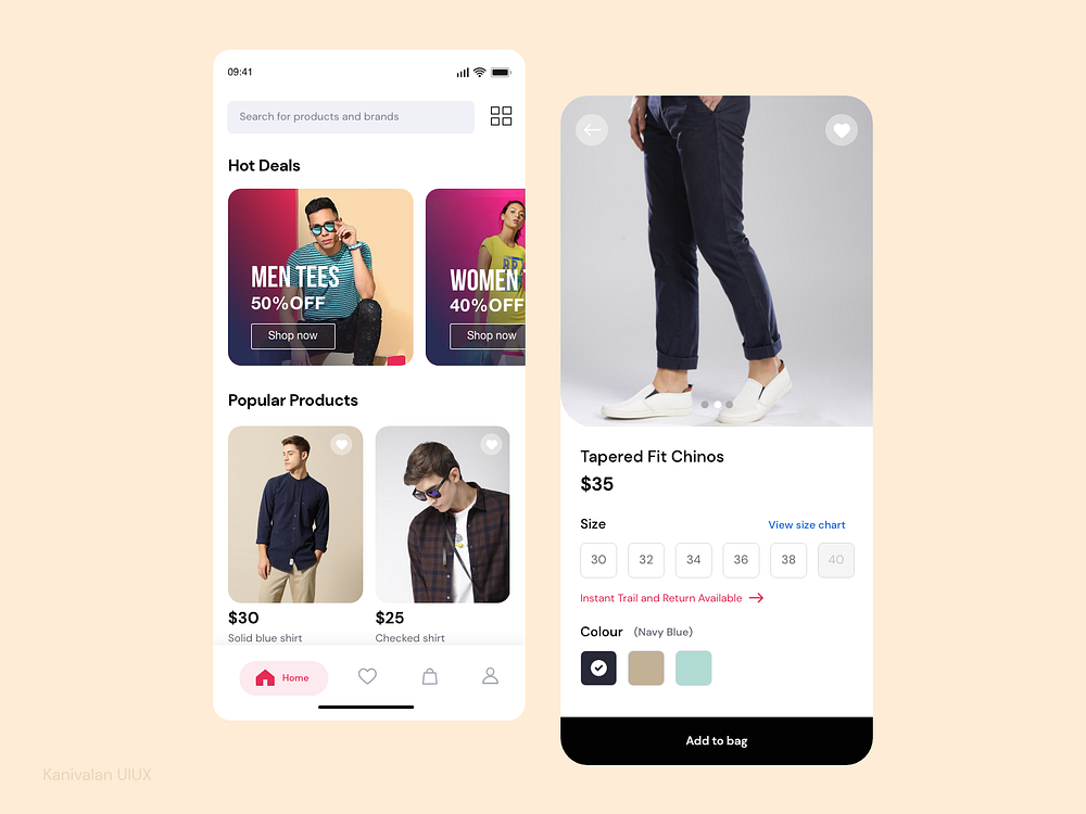 Shopping UI by Kanivalan on Dribbble