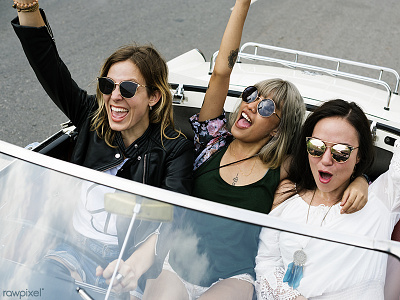 Women in car No.2 friends fun journey lifestyle photography road trip together travel trip wanderlust woman women