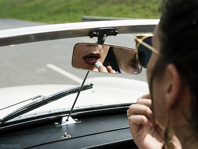 Women in car No.4 beauty car journey lifestyle lips make up photography road trip travel wanderlust women