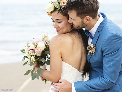 Love Moment 01 beach bouquet bride ceremony couple flowers groom love man marriage wedding woman
