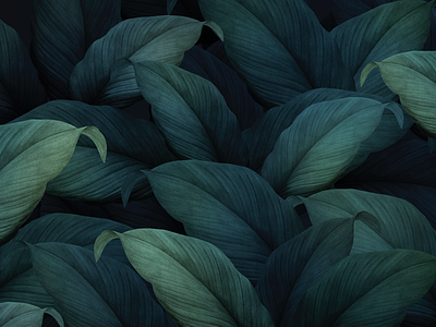 Tropical vibes 01 background foliage green illustration leaves tropical
