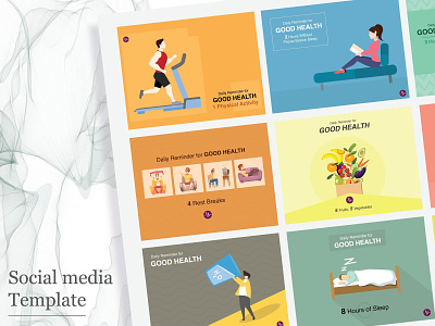MedDNA Social Media Templates Campaign Cover campaign facebook template flatdesign healthcare illustration illustrator cc instagram template socialmediatemplate vectordesign