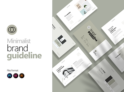 Minimalist Brand Guidelines board brand brand agency brand guideline clean creative design graphic guidelines indesign manual minimalist mockups modern moodboard photoshop proposal sheet stationery template