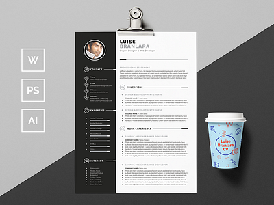 Professional Resume/CV clean resume cv cv design cv template infographic resume minimal resume resume resume mac pages resume template word resume