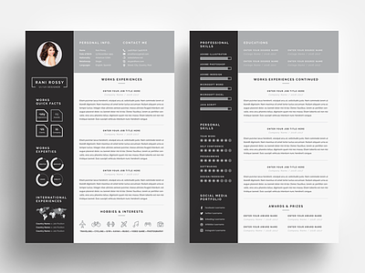 Word Infographic CV by White Graphic on Dribbble