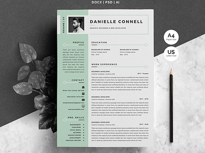 Word Resume Template & Cover Letter