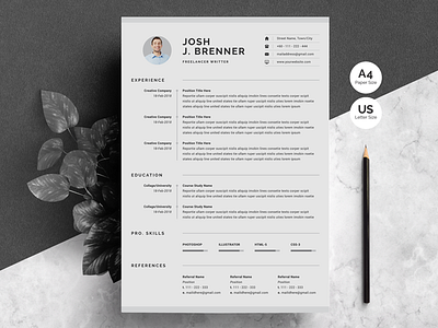 Clean CV Template clean resume cv cv design cv template infographic resume minimal resume resume resume mac pages resume template word resume