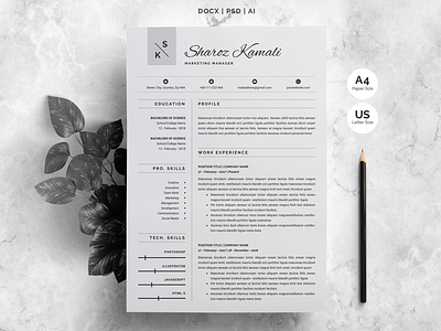 Resume Template | 4 Pages Pack clean resume creative resume cv cv template infograohice resume modern resume resume resume instant download resume template word resume