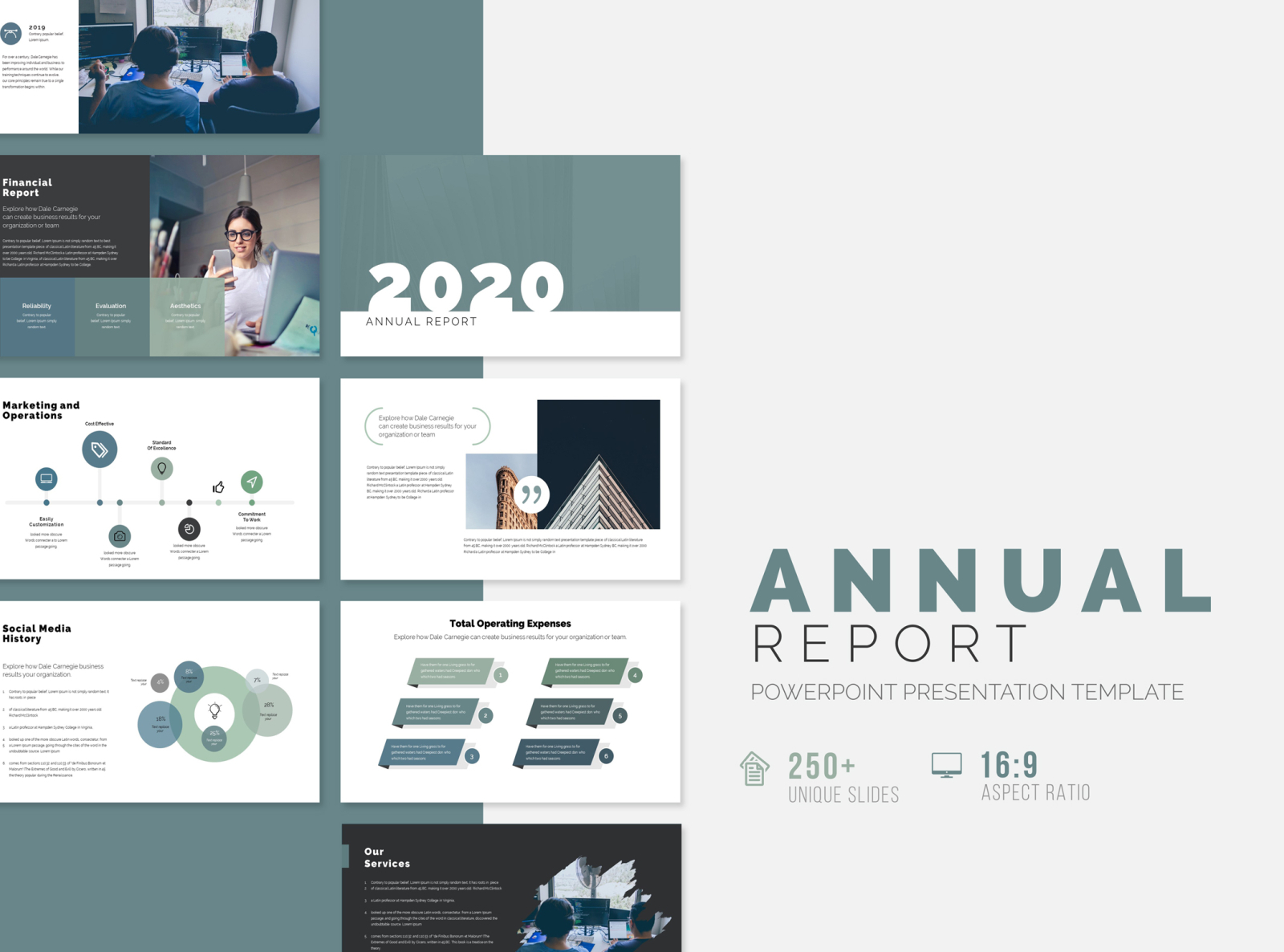 Annual Report PowerPoint Template by White Graphic on Dribbble