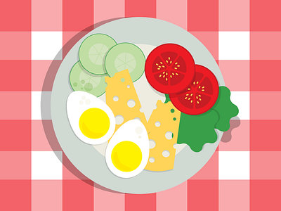 Breakfast Icons Fresh breakfast cheese illustrator vegetables