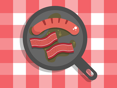 Breakfast Icons Bacon bacon breakfast illustrator