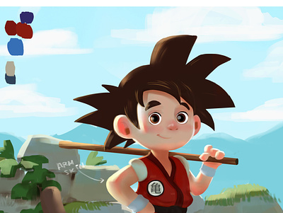 Goku sunnyday character design characterdesign characters goku illus illustration