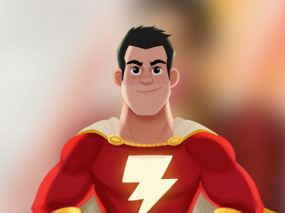 Shazam! characterdesign comics illustration photoshop pixar red shazam superhero