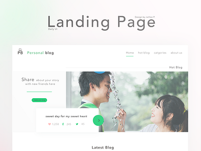 Daily UI 003 : Landing Page #DailyUI
