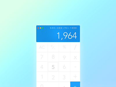 Daily UI 004 : Calculator #DailyUI