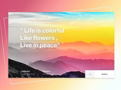 Life is colorful : Landing Page colorful colors ui uidesign uiux web design webdesign website website design