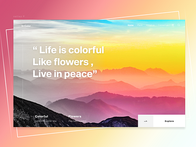 Life is colorful : Landing Page