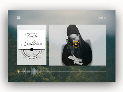 16h51 - Tash Sultana acoustic app clean design web design minimal music relax song ui