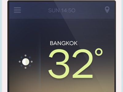 Weather App button icon location simple ui weather