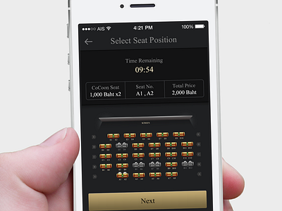 Cinema App app icon cinema ios iphone mockup plan seat ui