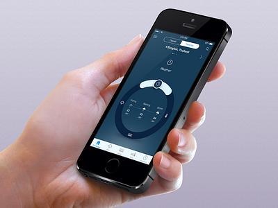 Dashboard app circle drag mobile scroll ui weather wheel