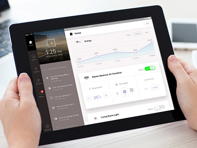 SmartHome App app automation ipad mockup smarthome ui ux