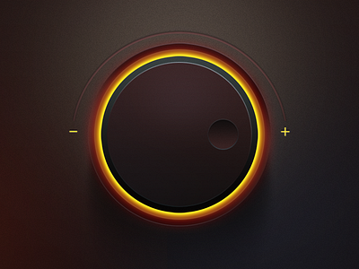 Knob Volume circle control dark knob light ui volume