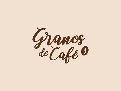 Granos de Café brown cafe coffee icon logo text vintage warm