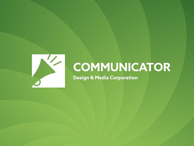 Communicator canvas green kader letters logo megafoon megaphone text
