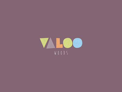 Valoo Woods logo illustration logo typography vector