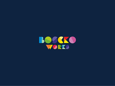 Boscko Works logo branding illustration logo vector