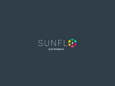 Sunflo Sun Pannels Logo branding design illustration logo vector