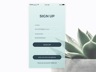 Daily UI 001 daily ui dailyui mobile sign up signup