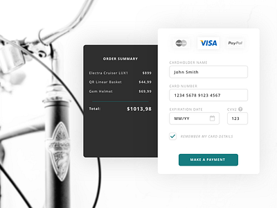 Daily UI 002 checkout credit card daily ui dailyui dailyui002 form payment