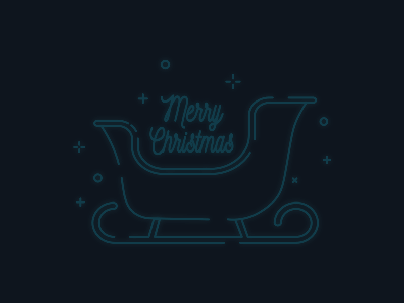Merry Christmas! gif merry christmas neon sign sleigh