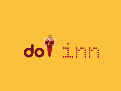 Dot Inn branding hotelboy logo mark mascot mobileapp