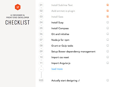 UI Designers & Front-end Developers Checklist