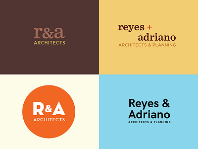 Architects R&A Brand Boarding #1 architect branding logo typography