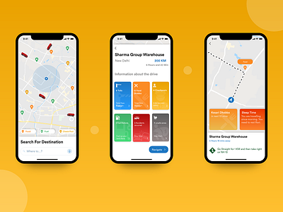Fleet Management System - Concept adobe xd app app design apple application fleet fleet management gradient ios maps navigation prototyping ui uidesign uiux visual design