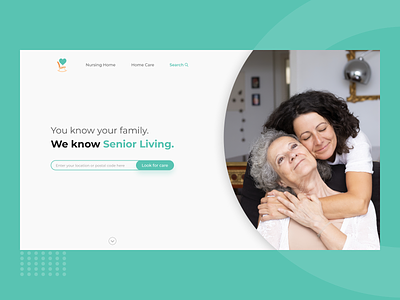 Nursing home landing page figmadesign hero section landing page landing page design marketing page nursing home nursing home senior care senior care senior living ui ui design uidesign visual design web design web page website website concept website design