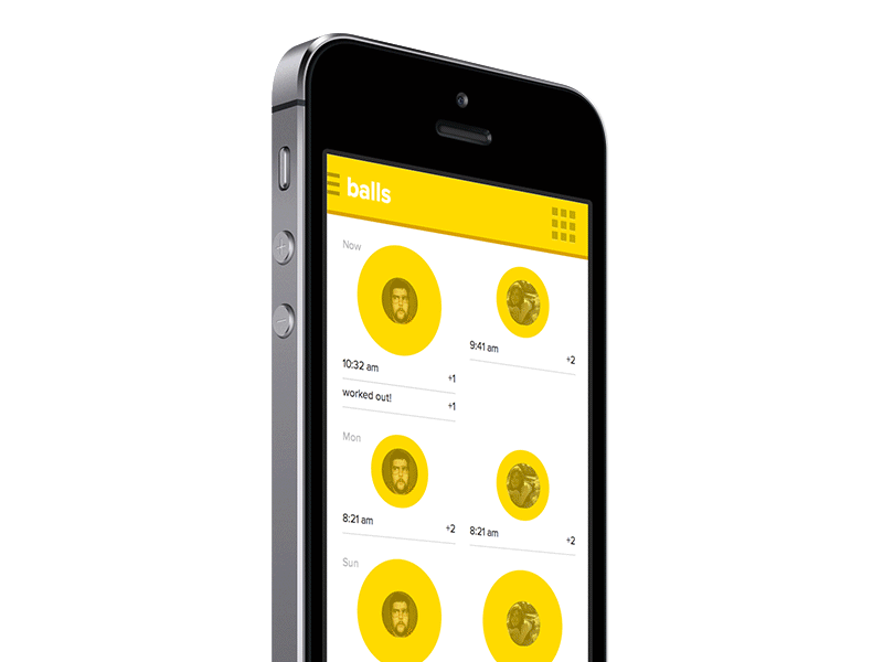 Balls app balls fitness flat tracking weight yellow