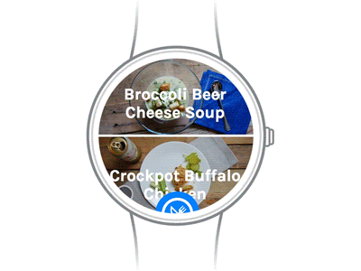 Chowdown Wrist android wear chowdown cooking css recipes smartwatch webapp