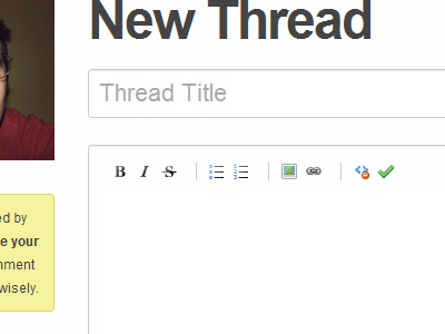 New Thread Text Editor