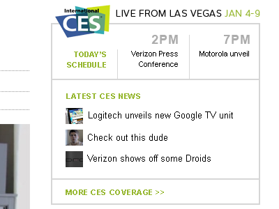 CES live coverage widget