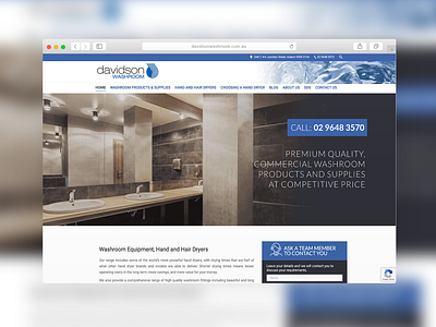 Davidson Washroom | Website Design