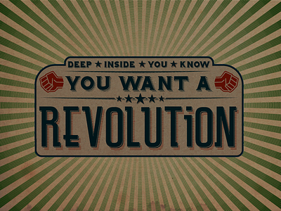 Revolution graphic design illustration propaganda retro retro design revolution typography vintage
