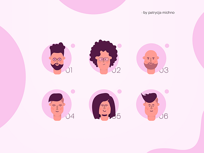 Illustration-face-short art character characterdesign design face flat graphic graphicdesign illustration illustration art minimal minimalism person vector